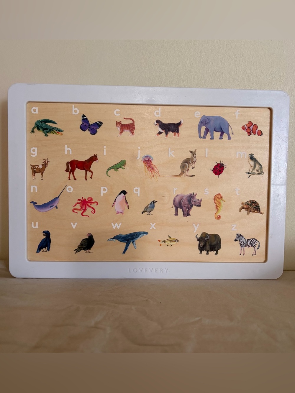 Lovevery Letter Animal Sounds Alphabet Board Double-sided